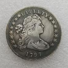 США 1797 драпированный бюст копия доллара монеты памятные монеты-копии монет медаль коллекционные монеты 2024 - купить недорого