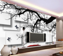 Papel pintado personalizado Beibehang, Fondo de TV, pared, sala de estar, dormitorio, papel tapiz 3d, caja de árbol tridimensional, fondo, mural de pared 2024 - compra barato