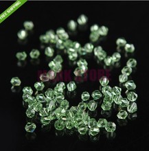 4MM Light Green Bicone Crystal Bead Crystal Pendant, Glass Loose Bead,Hole Through Beads, 1200Pcs/Lot Free Shipping 2024 - buy cheap