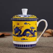 Jingdezhen-Tazas grandes de cerámica de hueso de China con cubierta, taza de regalo de fiesta, taza de oficina, alrededor de 500ml 2024 - compra barato