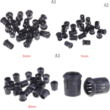 10 segundos plástico preto 3mm/5mm/8mm, suporte para lâmpada led de diodo, preto, clipe de montagem por soquete 2024 - compre barato