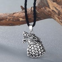 Cxwind Vintage Freki Wolf Of Odin Necklaces Viking Scandinavian Animal Wolf Dog Pendants & Necklaces Tree Choker Men Bijoux Gift 2024 - buy cheap