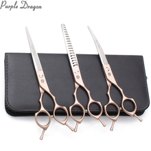 Suit 7.0" 440C Dog Scissors Professional Grooming Scissors Straight Shears Thinning Scissors Up Curved Shears Pet Scissors Z3009 2024 - buy cheap