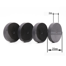 4pcs 25mm*5mm Carbon Fiber Speaker Spike Cone Pad Isolation Base Feet HiFi 2024 - buy cheap