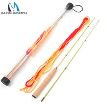 Maximumcatch 4.2FT/1.28M Practice Fly Rod 2 Pieces Orange/Green Color Practice Fishing Rod 2024 - buy cheap