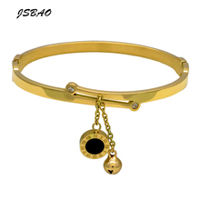 Jsbao-novo design de pulseira feminina, aço inoxidável, com resina e número romano, acessórios, pulseira para mulheres, joias da moda 2024 - compre barato