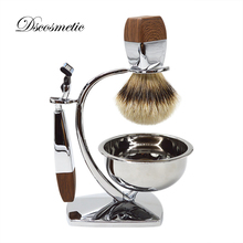 luxury silvertip badger hair shaving brush ,very good quality shaving bowl/mug,shaving stand,shaving razor 2024 - buy cheap