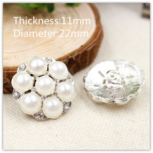 1551083 ,1 unidad, botones de perlas de diamantes de imitación, botones de diseño de flores, accesorios de ropa, materiales DIY 2024 - compra barato
