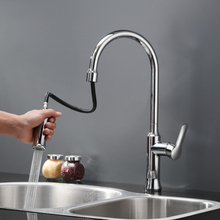 chrome clour pull out kitchen spray faucet mixer tap New Single hole 2024 - buy cheap