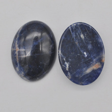 30x22MM Natural Brazilian Sodalite Stone Bead Oval Cabochon CAB GEM Jewelry For Gift Making (2pcs/lot) H069 2024 - buy cheap