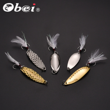 Obei Fishing Lures   Baits Spoons Artificial Bass Hard Sequin  Metal Steel Hook Tackle Lures 2024 - buy cheap