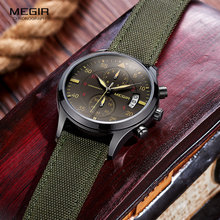 MEGIR-reloj deportivo de lujo para hombre, cronógrafo de cuarzo, estilo militar, 2019 2024 - compra barato