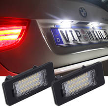 2 шт. 24 SMD Автомобильные светодиодные лампы номерного знака для BMW E46 E90 E82 E92 E93 E36 E39 E60 E70 X1 X3 X5 X6 E61 M1 M3 M5 автомобильный Стайлинг 2024 - купить недорого