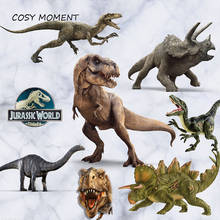 COSY MOMENT Dinosaur Wall Art Stickers Jurassic Animal World Cartoon 3D PVC Kids Wall Decals  QT554 2024 - buy cheap