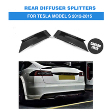 Carbon Fiber Rear Bumper Splitters Lip Flaps Cupwings for Tesla Model S Base Sedan 4-Door 2012-2015 2PCS/Set 2024 - buy cheap