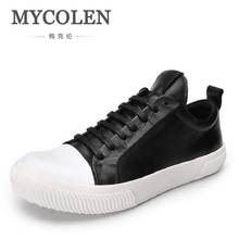MYCOLEN Brand Mens Autumn Shoe Fashion Leisure Cow Leather White Shoes Footwear Male Casual Designer Walking Shoe Chaussure 2024 - buy cheap