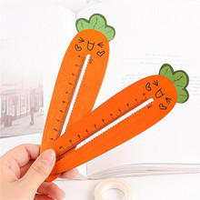 1pc 12cm Cute Carrot Rulers Kawaii Stationery Multifunction Bookmarks Novelty Kids Gift School Stationery Measuring Drawing Tool 2024 - buy cheap