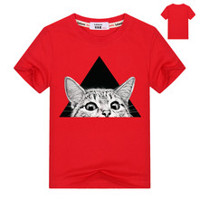 Camiseta com estampa de gato animal kawaii, camiseta de manga curta para meninas, estilo novo, verão 2021 2024 - compre barato
