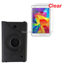 1pc Clear LCD Film , 360 Degree Rotating Folio Stand Leather Case Cover For Samsung Galaxy Tab4 Tab 4 7.0 T230 T231 T235 7" 2024 - buy cheap