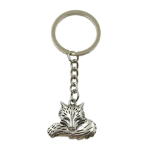 Factory Price Wolf Tail Fox Pendant Key Ring Metal Chain Silver Color Men Car Gift Souvenirs Keychain Dropshipping 2024 - buy cheap