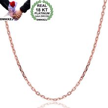 Hxomzj colar europeu de corrente, para presente de festa de casamento, para mulheres e homens, 18k de corrente em ouro rosado e amarelo na215 2024 - compre barato