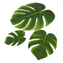 12 шт. искусственные растения тропические листья пальмы зеленые листья монстра джунгли пляжная тема декор для вечеринки 2024 - купить недорого