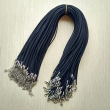 Fast Ship 3mm Black Korea velvet Cord Rope Necklaces 50cm Chain Lobster Clasp DIY Jewelry Accessories Wholesale 100pcs/lot free 2024 - buy cheap