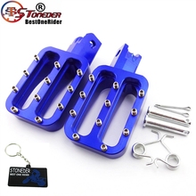 STONEDER Blue CNC Aluminum Footpegs Foot Rest Pegs For Chinese Pit Dirt Motor Bike Motorcycle Motocross 50cc - 160cc 2024 - buy cheap