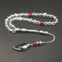 Tasbih white transparent Crystal with red agates tassel transparent style Crystal color prayer beads 33 66 99beads stone Rosary 2024 - buy cheap