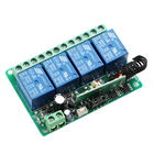 Interruptor de controle remoto sem fio dc12v 4ch 10a, receptor + transmissor código de aprendizagem, fechamento momentâneo ajustado - especificações