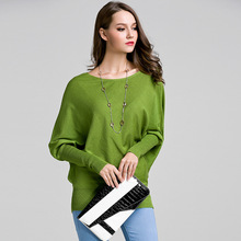 2019 Women's Sweater New Batwing Sleeve Pullover Long Sleeve Knit Sweater Women Christmas Pullover Regular O-neck Casual Sweater 2024 - buy cheap