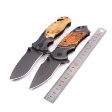 Outdoor Survival Knife Multi-function Folding Knife Pocket Tactical Knife Wood Handle Hunting Combat Camping EDC Multi Tools 2024 - buy cheap
