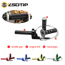 ZSDTRP-empuñaduras de mango de 22mm y 24mm, empuñaduras de acelerador de aluminio modificado con Cables para ATV, todoterreno, Quad, 110-250cc 2024 - compra barato