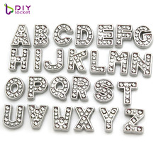 10PCS/lot Crystal A-Z Alphabet Letter Floating Charms Initial For Floating Locket DIY Charms LSFC113 2024 - buy cheap