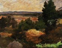 Pinturas al óleo, pintura al óleo hecha a mano de 100%, reproducción en lienzo de lino, paisaje-1867 de paul Cezanne, pintura al óleo 2024 - compra barato