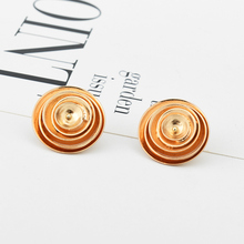 Wild&Free Special Gift Gold Color Stud Earrings For Women Statement India Jewelry Layered Round Earrings Accessories Wholesale 2024 - buy cheap