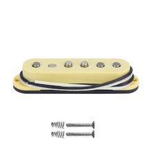 FLEOR шасси Alnico 5 винтажный однокатушечный Пикап для электрогитары желтые части для гитары 2024 - купить недорого