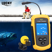 Lucky Echo эхолот Sonar рыболовный детектор рыболокатор Портативный Sonar FishFinder рыболокатор сигнализация для льда Рыбалка эхолот для рыбалки на русском языке эхолот зимний FFC1108-1 2024 - купить недорого
