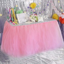 Фатиновая юбка для стола, декоративная накидка, юбка-пачка «сделай сам», кружевная юбка принцессы для стола, стул, юбка для малыш душ мальчики девочки, украшение для дня рождения 2024 - купить недорого