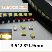 100pcs 1210 SMD SMT 3528 LED Warm white POWER TOP PLCC-2 Lamp Bead SMD Chip for All Kinds of LED Light3.5*2.8*1.9mm 2024 - buy cheap