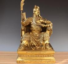 21 "Китайский медный стул, дракон Guan Gong Guan Yu, книга воина, статуя воина 2024 - купить недорого