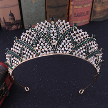 DIEZI-corona barroca de lujo para niña, accesorios para el cabello de Boda nupcial, Tiaras de cristal, diadema, diademas 2024 - compra barato