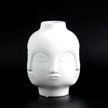 Ladies Face Head Planter Vase Face Vase for Flower Human Face Flower Vase Succulent Pot Home Garden Ornament White Ceramic Craft 2024 - buy cheap