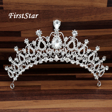 Gorgeous Sparkling Silver Crystal Wedding Princess Crown Magnificent Bridal Tiara Party Pageant Hair Accessories For Girls 2024 - buy cheap