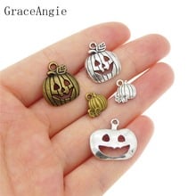 5Pcs Mix Bronze   Pumpkin Charms  Halloween Pumpkin Pendant Earring Necklace Bracelet DIY  Key Chain Accessories CraftsColor 2024 - buy cheap