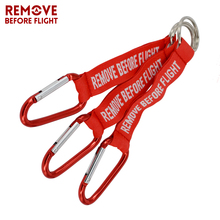Hot Sale Remove Before Flight 3PCS Red Keychain Chaveiro Porte Cle Jewel Aviation Tag Key Ring For Car Accessories Creative Tide 2024 - buy cheap