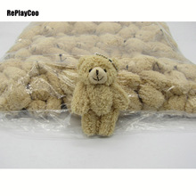 50 шт./лот мини мишка Тедди Мягкие плюшевые игрушки 12 см маленький медведь мягкие игрушки меховая подвеска детский подарок на день рождения украшение для вечерние НКИ 08902 2024 - купить недорого