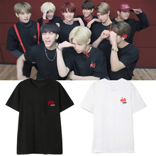 Camiseta de algodão kpop straykids, camiseta casual com nomes de membro, estampa de rua harajuku para mulheres e homens 2024 - compre barato