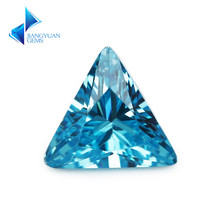 3x3~10x10mm Triangle Shape 5A Middle Seablue CZ Stone Synthetic Gems Cubic Zirconia For Jewelry DIY 2024 - buy cheap