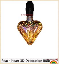 YOU 10PCS Led Light Bulb 3D Decoration Bulb 110V 220V Peach heart E27 Holiday Lights Novelty Christmas Lamp Lamparas 2024 - buy cheap